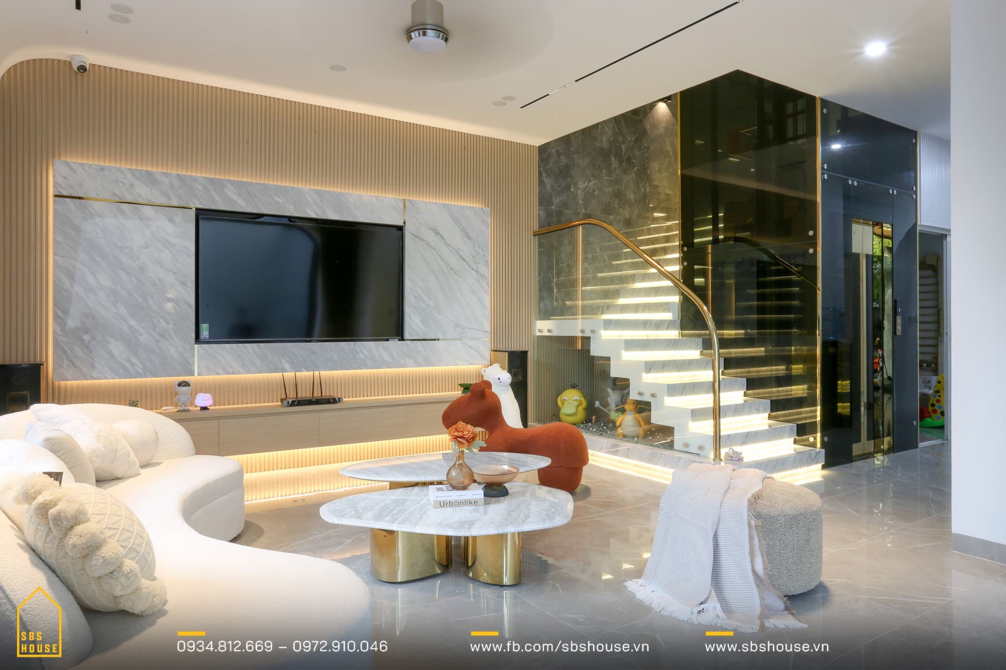 Hình ảnh nội thất V's Villa – Ngôi biệt thự có kiến trúc độc đáo và ấn tượng