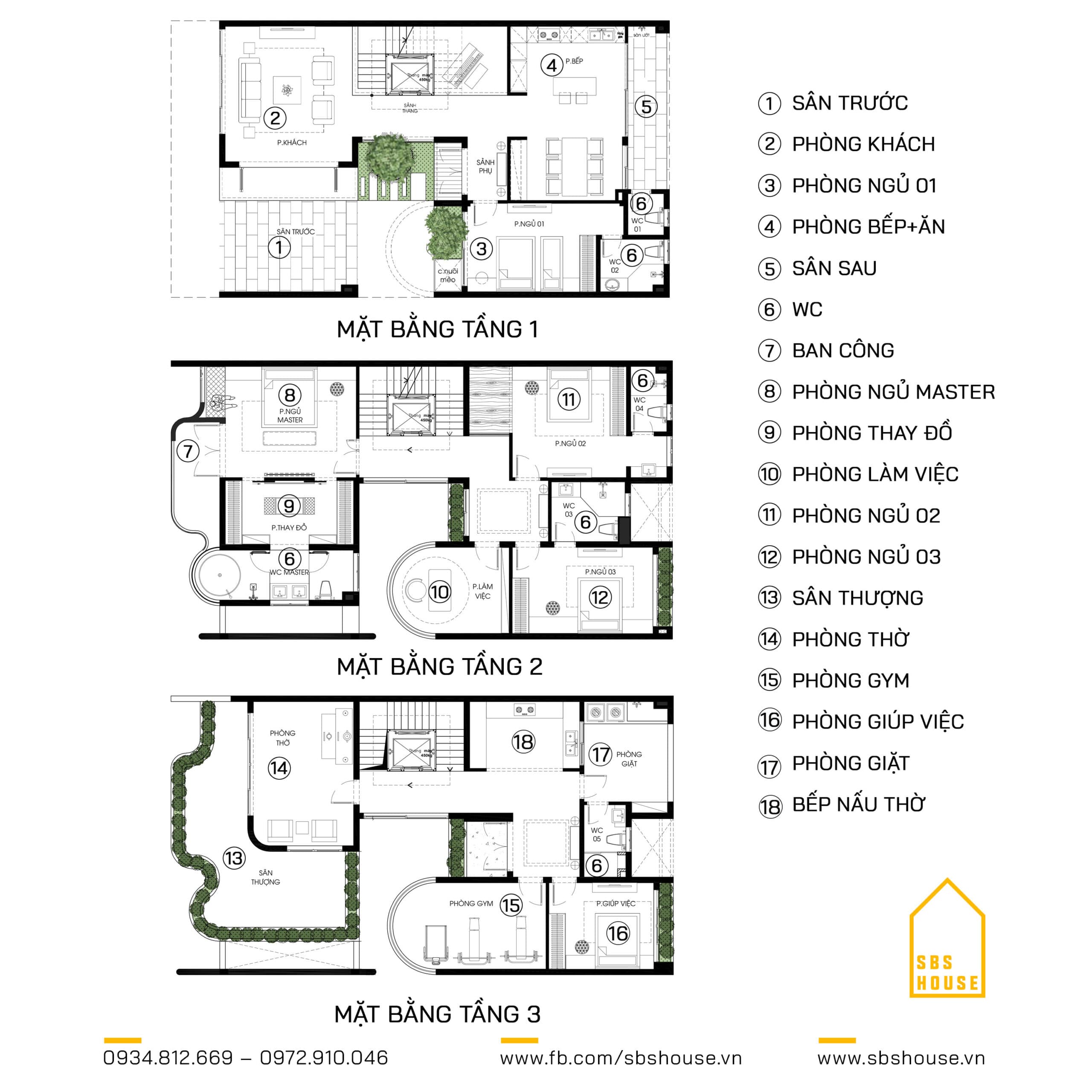 Mặt bằng V's Villa – Ngôi biệt thự có kiến trúc độc đáo và ấn tượng