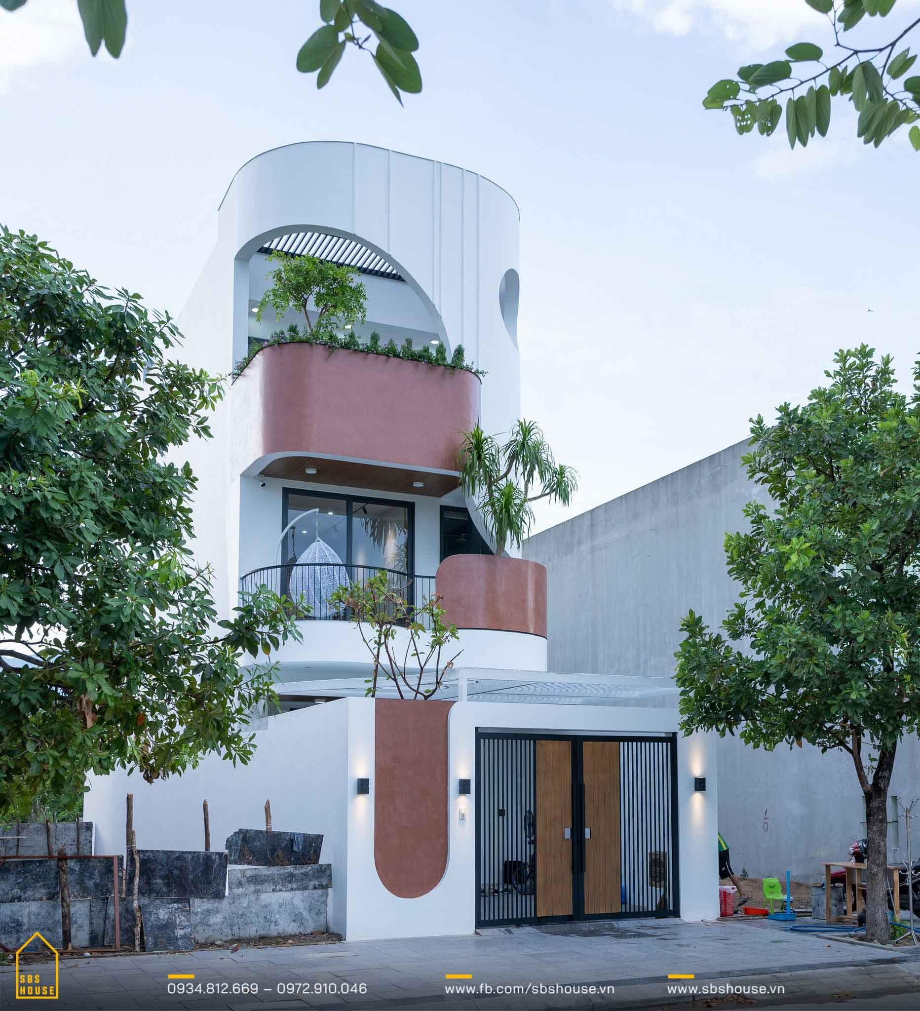 Hình ảnh công trình Nhà phố 3 tầng phong cách hiện đại và thô mộc