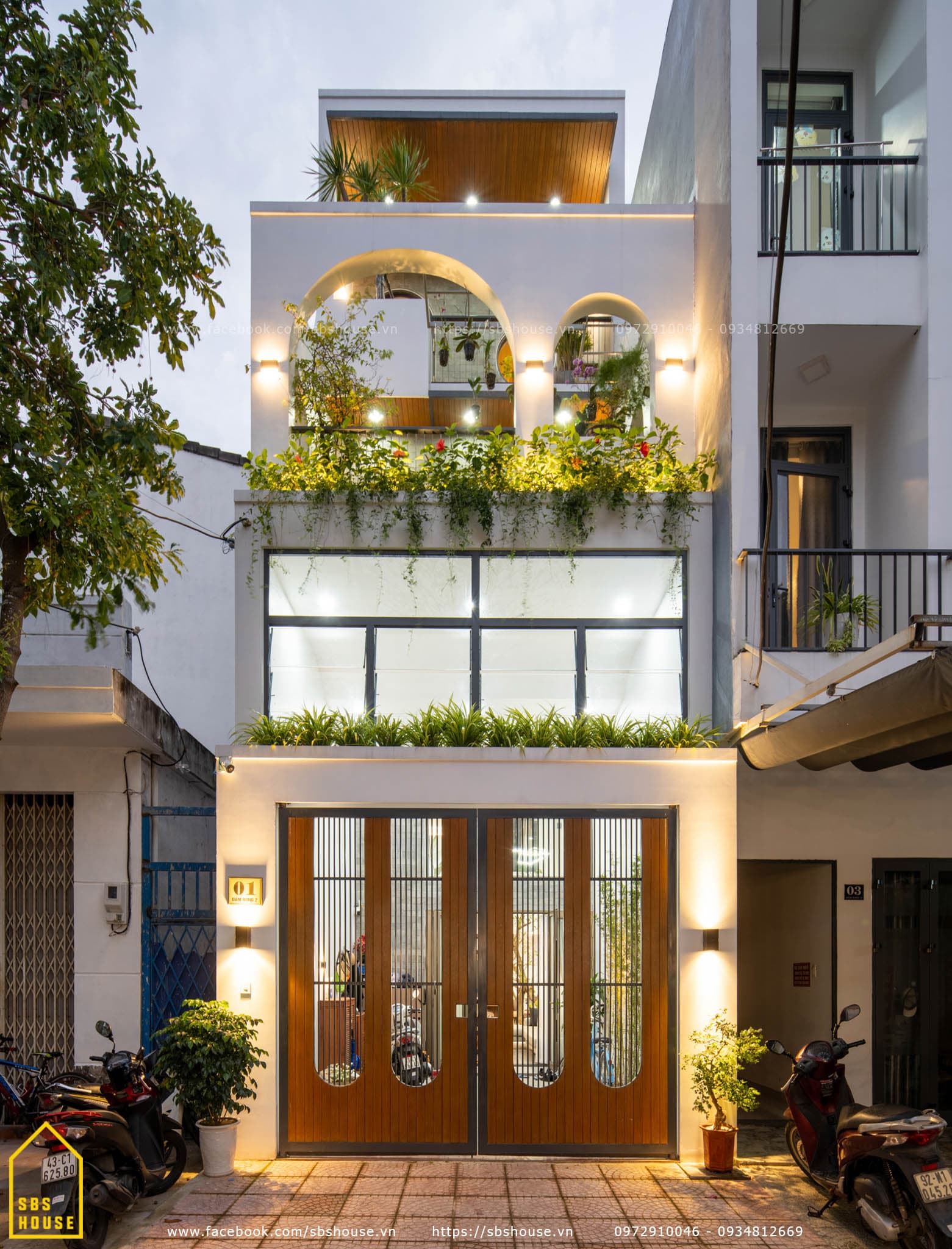 Hình ảnh công trình Nhà ống 2 tầng 1 lửng, 1 tum hiện đại và sang trọng đến lạ