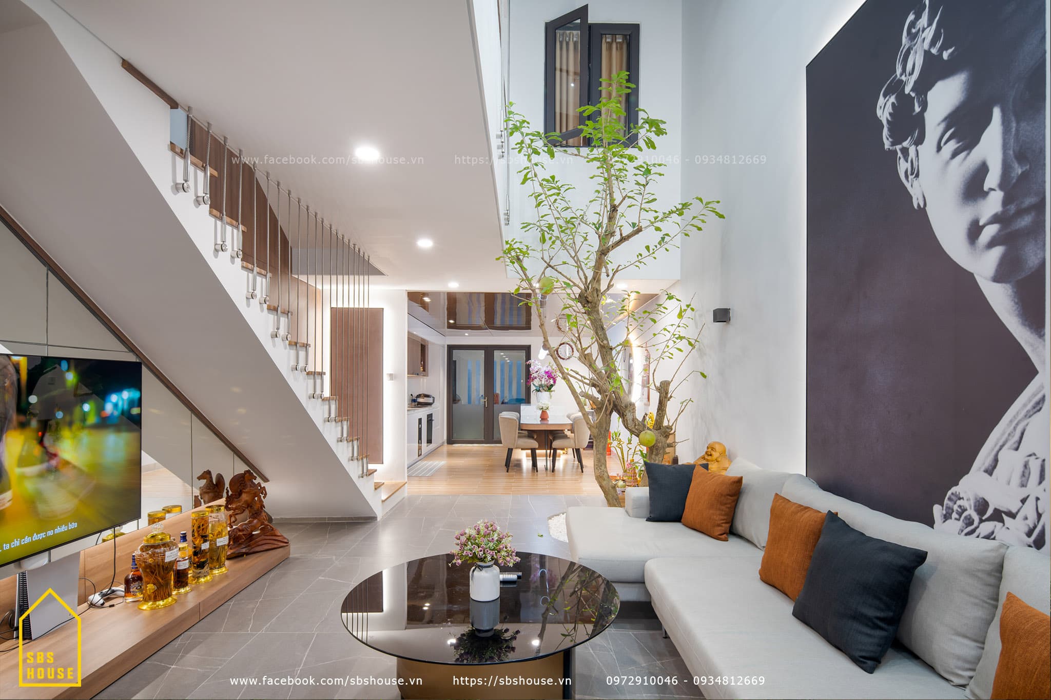 Hình ảnh nội thất Nhà ống 2 tầng 1 lửng, 1 tum hiện đại và sang trọng đến lạ